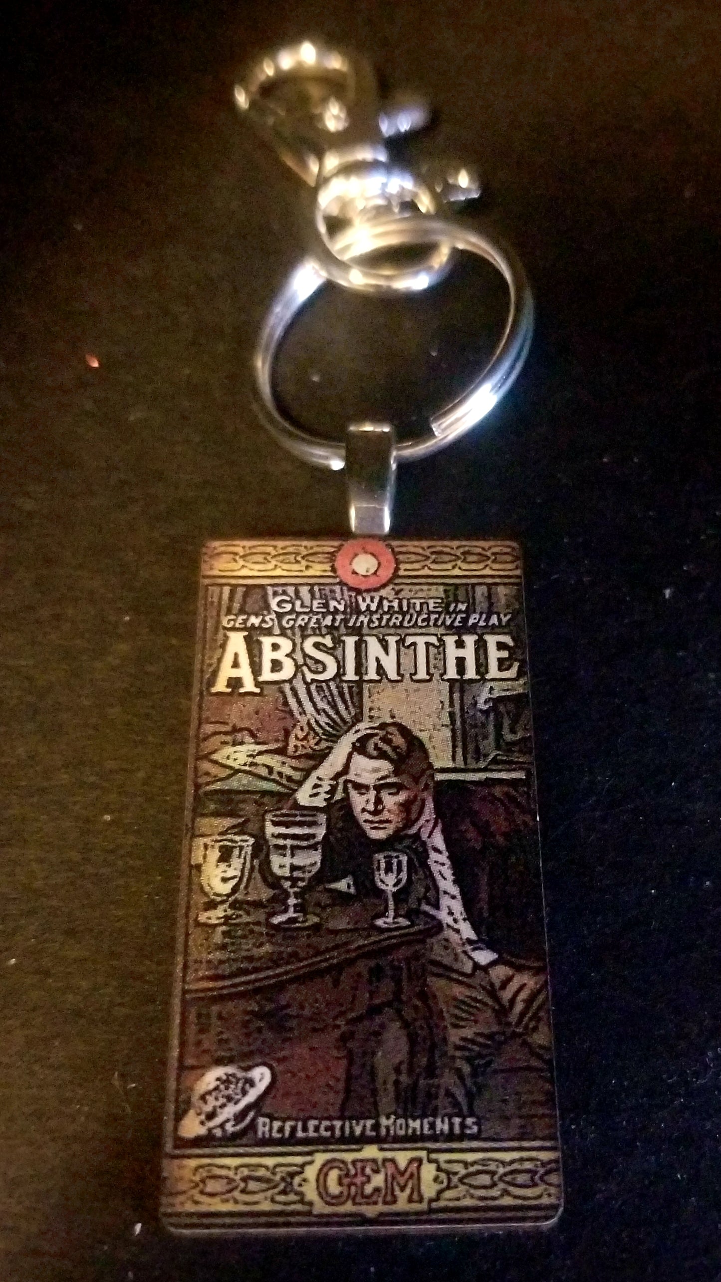 Glen White Absinthe Wood Key Chain