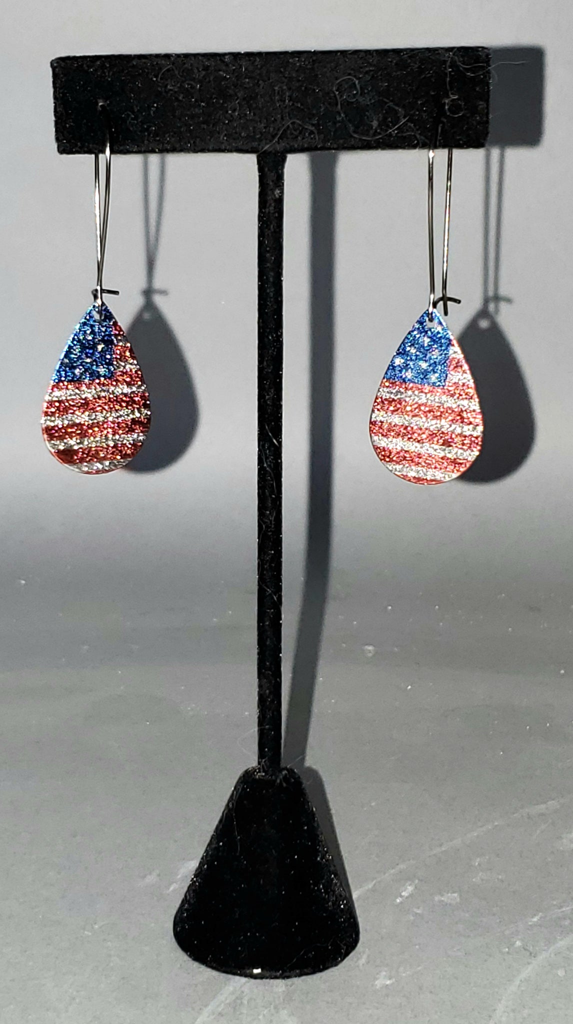 American Flag Drop Earrings