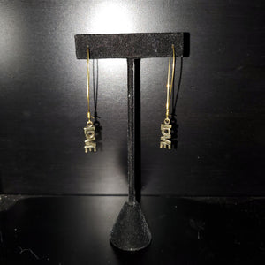 Love Raw Brass Earrings