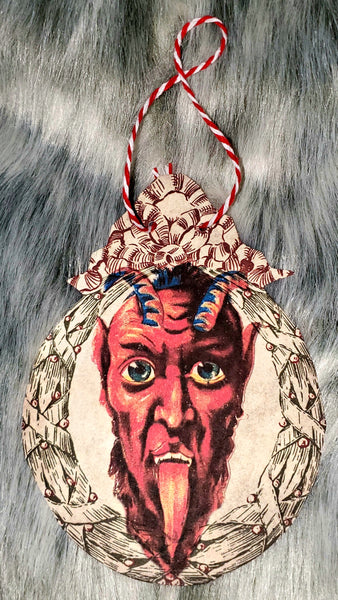 Vintage Krampus paper Ornaments
