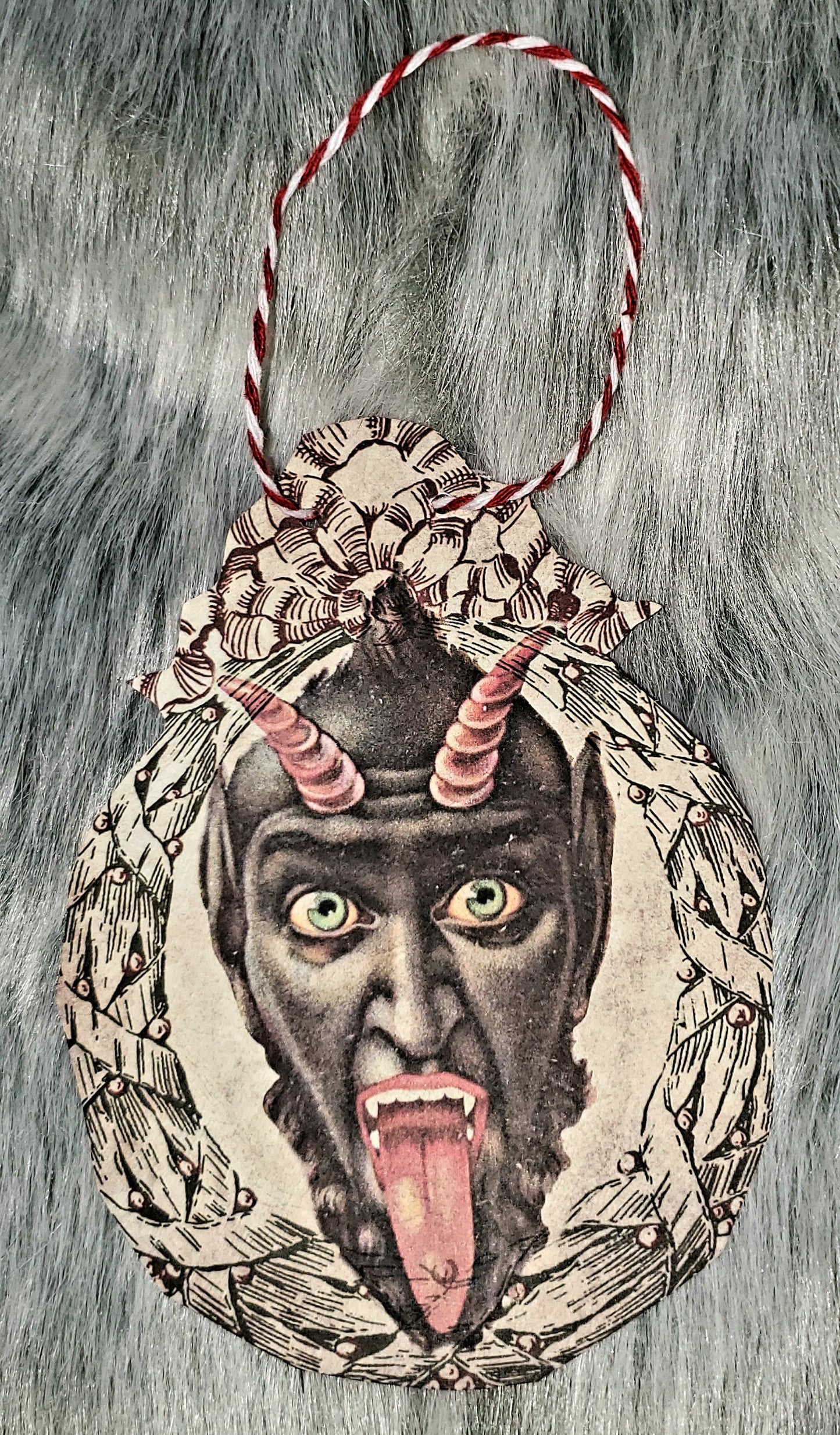 Vintage Krampus paper Ornaments