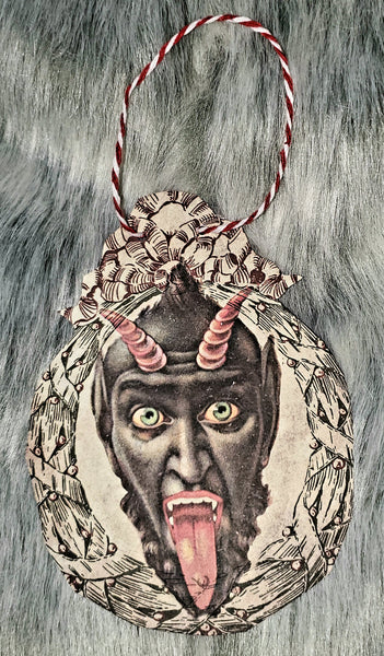 Vintage Krampus paper Ornaments