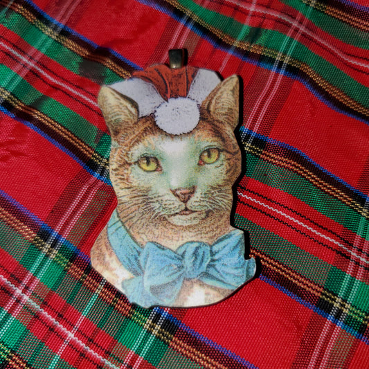 Christmas Kitty Ornament #1