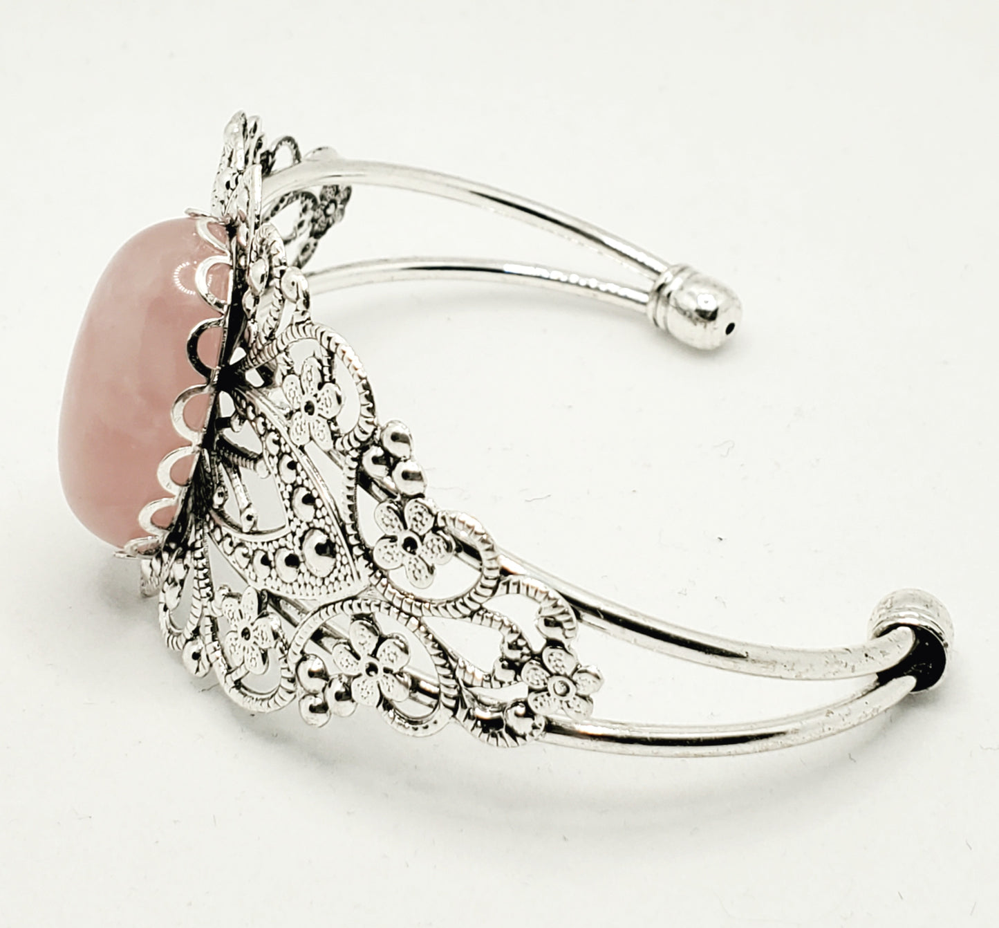 Victorian Style Rose Quartz Bracelet