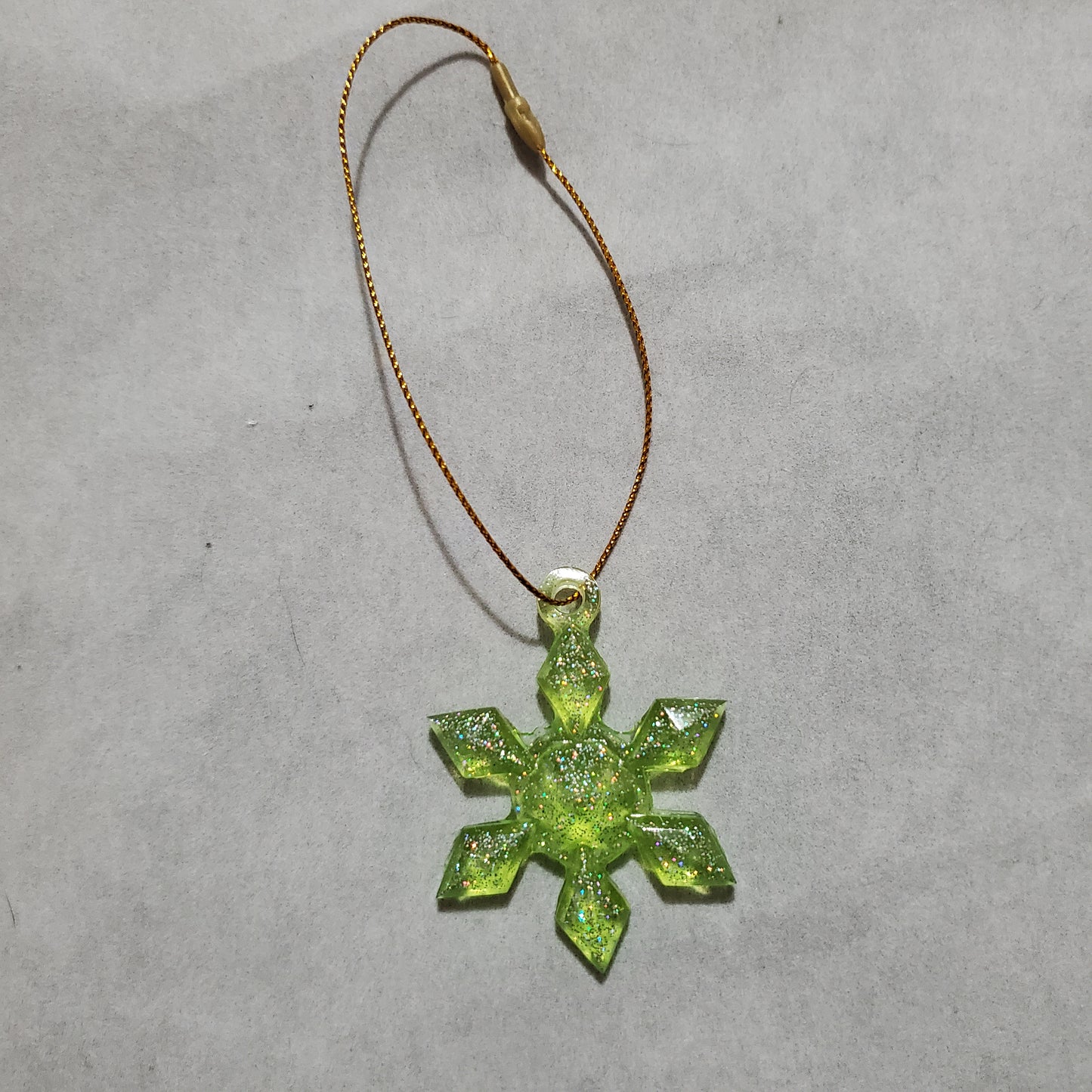 MCM Lime Green Small Snowflake Ornament