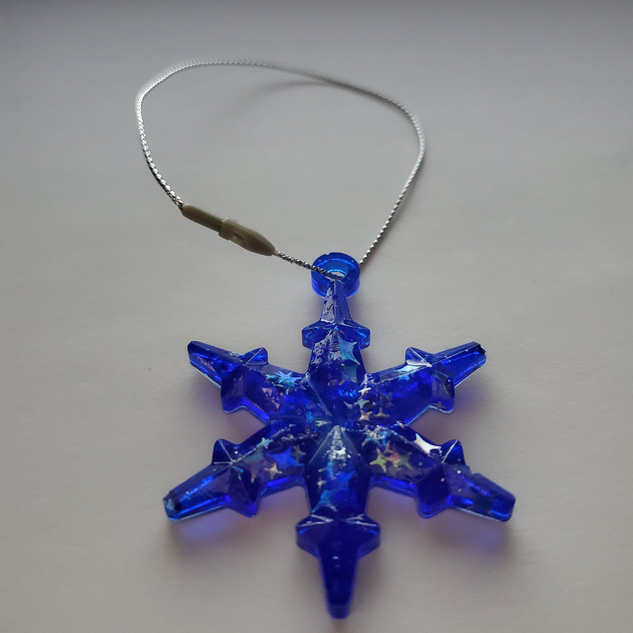 Atomic Blue Small Snowflake Ornament
