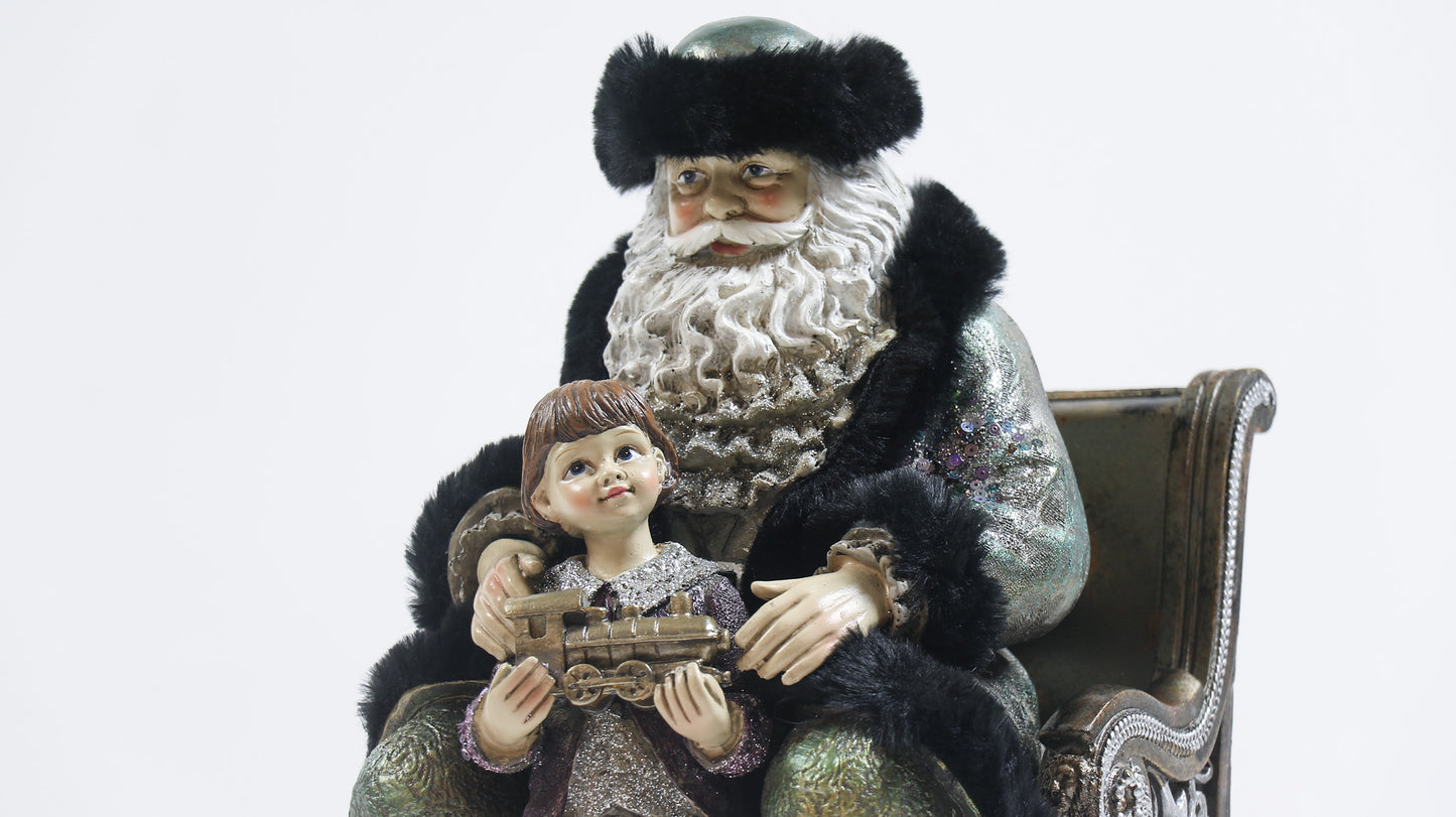 Glitter Goth Santa