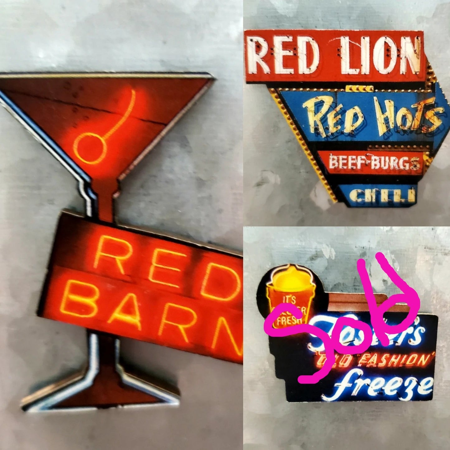 Retro Neon Sign Magnets