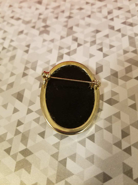 Lady of Colour Cameo Brooch