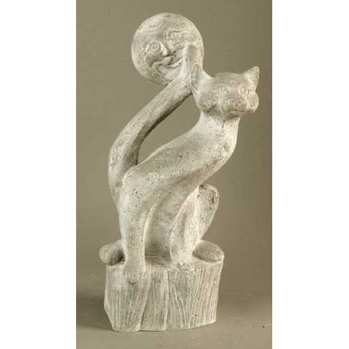 Cat & Moon Statue