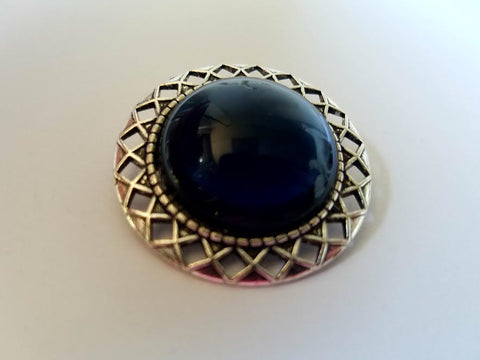 "Montana Sapphire" Cabochon Brooch