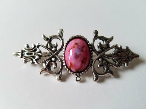 Pink Marble Brooch