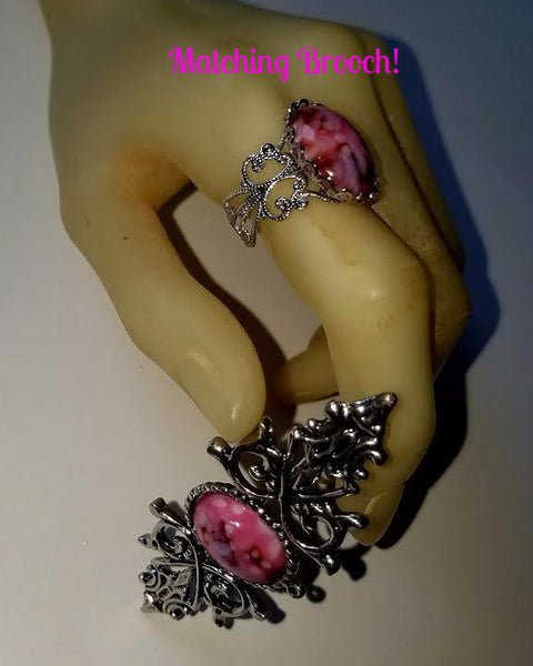 Pink Marble Ring