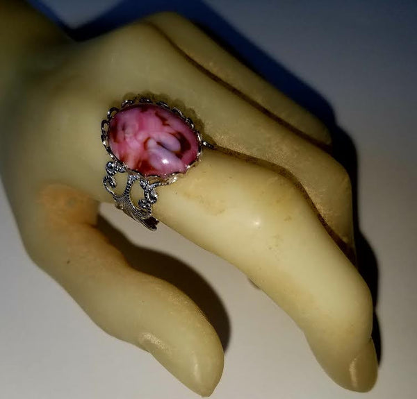 Pink Marble Ring