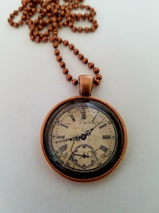 Time Cabochon Necklace