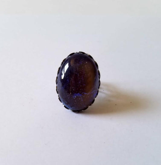 Tanzanite Cabochon Ring