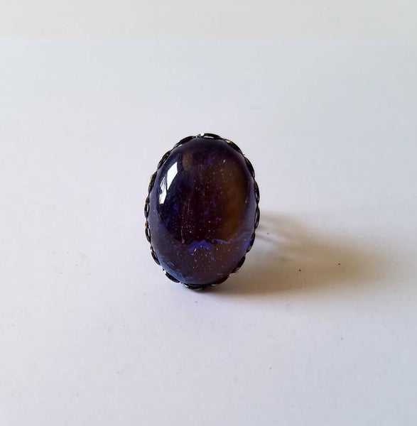 Tanzanite Cabochon Ring